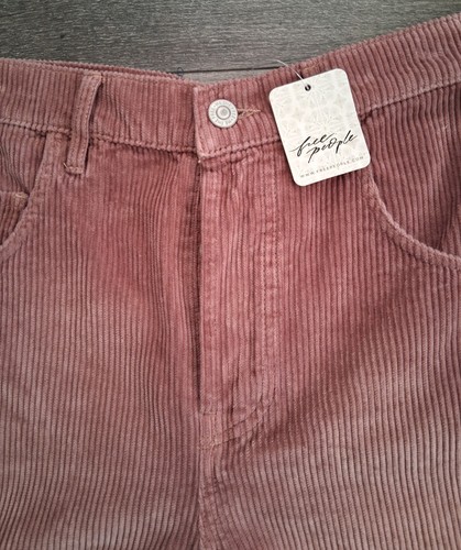 We The Free Good Luck Mid Rise Barrel Corduroy Pants Rose Pink Size 29x26 NWT - Picture 7 of 12