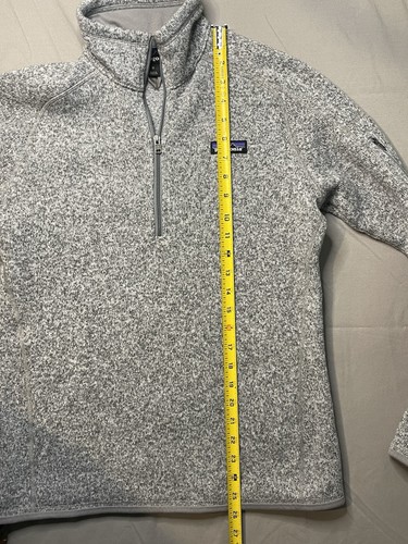 Suéter Patagonia Gris Jaspeado Mejor 1/4 Cremallera Polar Mujer’s Talla Mediana - Imagen 7 de 7
