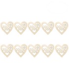  10pcs Heart Shaped Mr and Mrs Wooden Hanging Ornament Decoration Pendants with