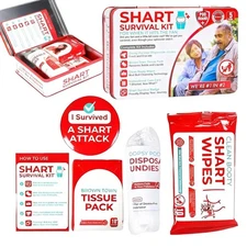 Funny Shart Survival Kit - Poop Prank Gift Set with Wipes & Underwear