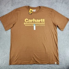 Carhartt Relaxed Fit Heavyweight Outdoors Graphic T-Shirt Mens Size 2XL Brown