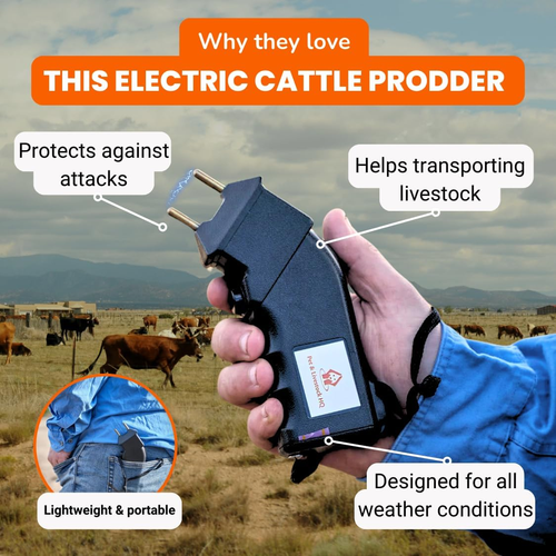 Cattle Prod Handheld - Electric Cattle Prod Livestock - Mini Hand Held Prodder f - Picture 5 of 12