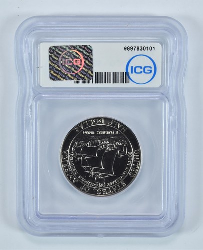 1992-D Columbus Commemorative Half Dollar MS70 ICG *3371 - Picture 2 of 5