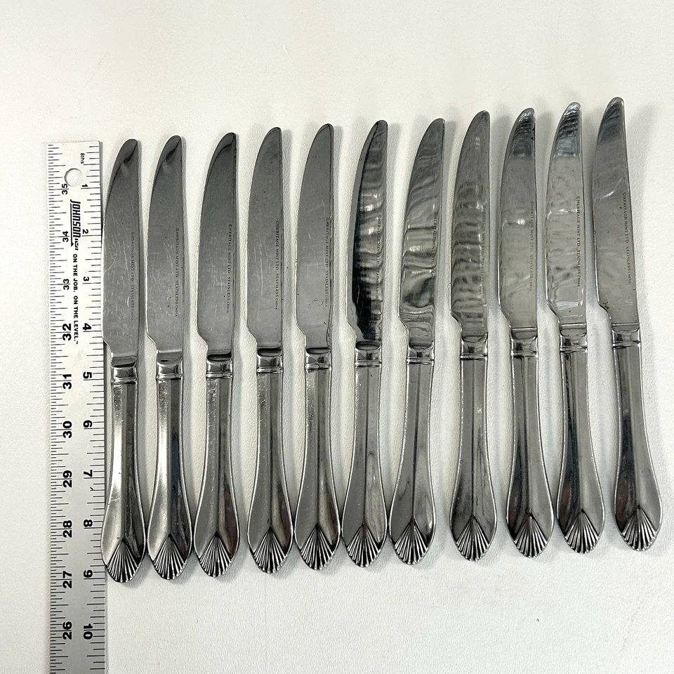 Heritage Mint Ltd. Juego de 11 cuchillos de mantequilla de acero inoxidable SAFRANO 18/10 Foto 2 de 4