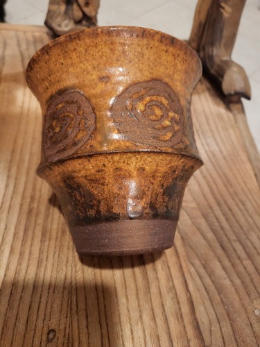RAYMOND GALLUCCI Modernist Art Pottery Vase Rich Color Beautiful Design Depth - Picture 10 of 12