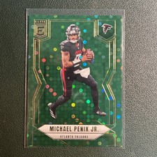 2025 Panini Donruss Elite Michael Penix Jr. Green Disco Falcons #47