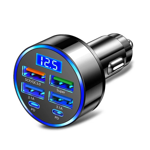 Adaptateur Chargeur Voiture 4 Ports USB 6 Ports Super Rapide pour iPhone Samsung Téléphone Android - Photo 14 sur 14