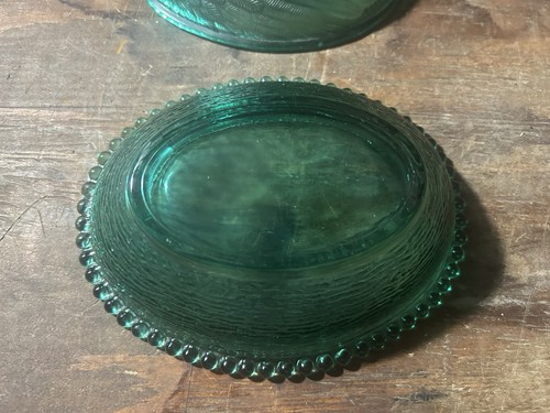 Vntg Iridescent Blue Hen On Nest.Indiana Glass. Candy Dish. - Picture 6 of 7