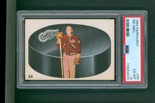 1962 Parkhurst Hockey Card - #34 Sid Abel, PSA 6 EXMT