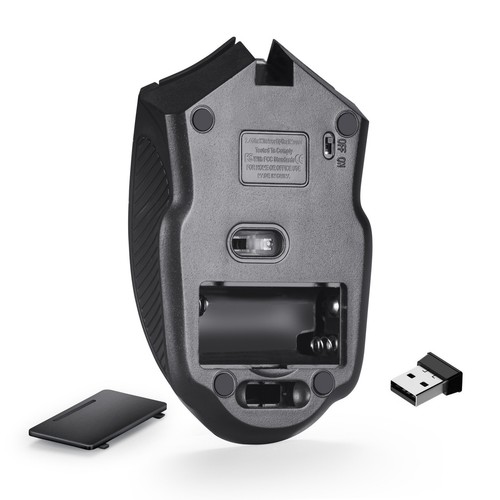 Souris sans fil confortable poignée et design élégant avec 6 boutons 1600 DPI - Photo 2/28