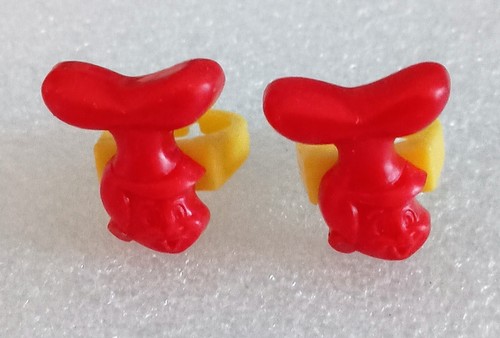 Juego de 2 Anillos Premium Oscar Meyer Wiener Hot Dog De Colección Nuevos de Lote Antiguo Años 70 - Imagen 2 de 5