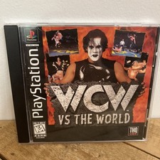 WCW vs The World Sony PlayStation 1 1997 PS1 PSX w/Manual Wrestling NO Tray Card