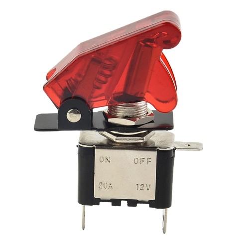 Heavy Duty Toggle Switch LED On-Off RED Safety Single Pole Single Throw - Picture 4 of 24