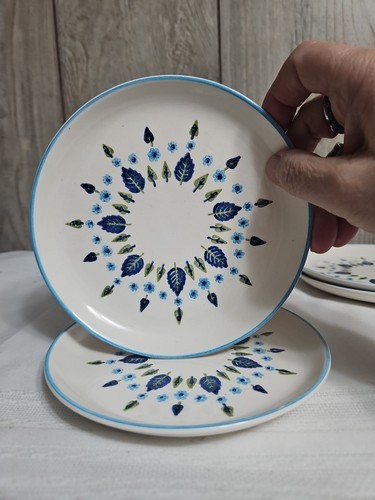MARCREST Swiss Alpine round BREAD & BUTTER PLATES, Set of 4, 6-1/4"d 1960s Set 2 - Picture 11 of 20