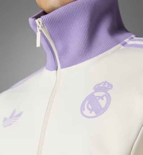 ADIDAS REAL MADRID CF OG HERREN TRACK TOP WONDER WHITE MAGIC FLIEDER JACKE GR. MEDIUM - Bild 7 von 11