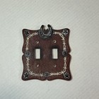 Western Horseshoe Double Light Switch Plate Cover Rustic Cowboy Star Barbed Wire