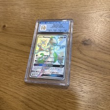 Cgc Pristine 10 GOLD Pokemon Hidden Fates Mewtwo GX SV59 - Rare