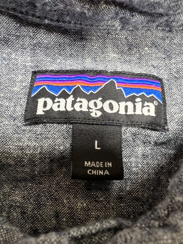 Patagonia Shirt Mens Large Common Threads Hemp Organic Cotton Button Up Pocket - Picture 3 of 9