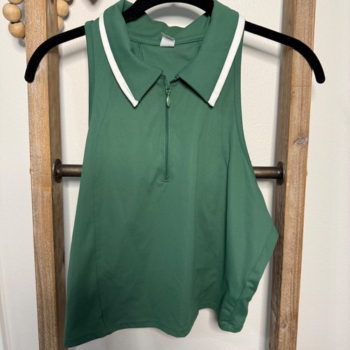 Old Navy Powersoft grün Cropped Polo ärmellos Größe Large Tall - Bild 3 von 9