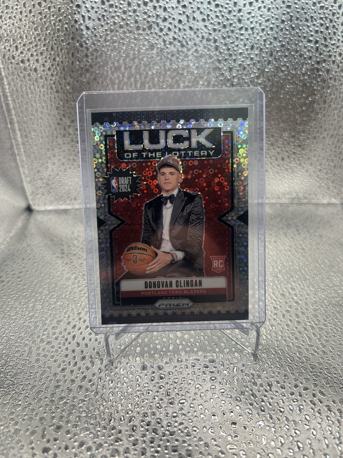 Donovan Clingan 2024-25 Panini Prizm - Luck of the Lottery#9 Fast Break Disco