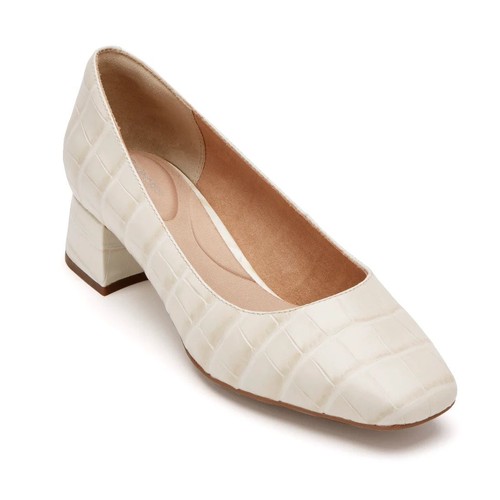 Rockport Womens Total Motion Esma Plain Pump Cream 8M