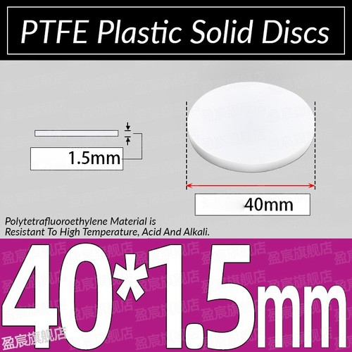 10x PTFE Plastic Solid Discs Flat Round Pad Sealed Cushioning Diameter 5mm-150mm - Picture 56 of 225