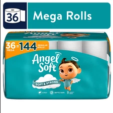 Angel Soft 2-Ply Toilet Paper, 36 Mega Rolls
