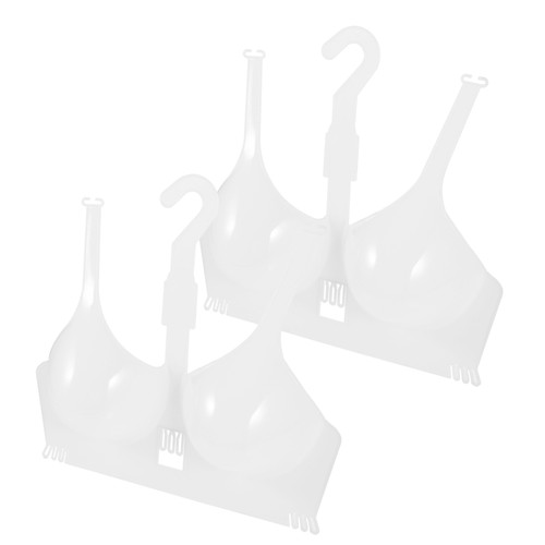 2 Pcs Tan Bralette Underwear Display Stand Fashion Mannequin Women's Clear - Picture 12 of 12