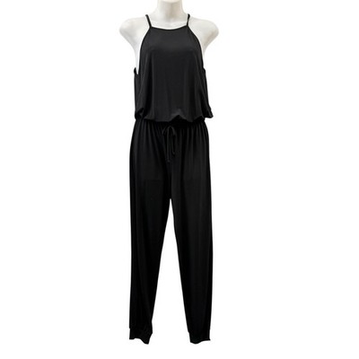 Lanston Black Wide Leg Jumpsuit Women s Small NWT $165 Retail USA