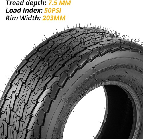 Trailer Tires 20.5x8-10 20.5x8.0-10 20.5x8x10 10PR Load Range E - Set 2 - Picture 3 of 6
