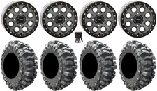 System 3 SB-7 14" Wheels Titanium (4+3) 31" Bogger Tires RZR Turbo S / RS1
