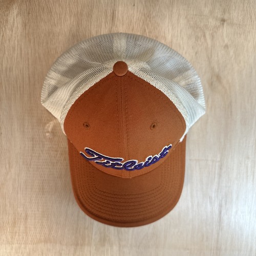 Sombrero de golf Titleist naranja púrpura A ajuste flexible elástico M/L mediano grande malla de camionero - Imagen 10 de 10