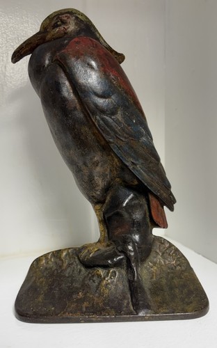 Antiker Türstopper Gusseisen 1920’s-30’s Albany Foundry Co. 7,5’ Blue Heron #83 - Bild 3 von 23