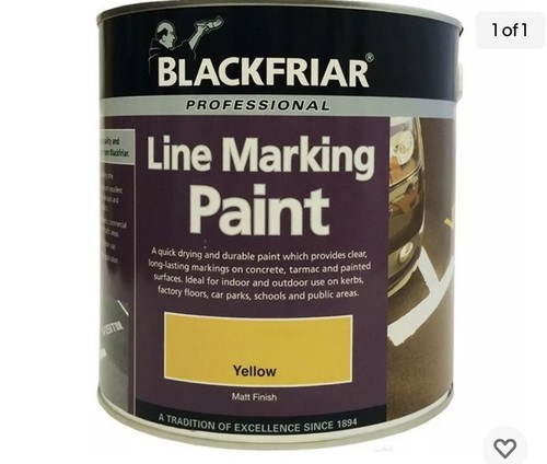 Blackfriar Heavy Duty Line Marking Paint permanent - Yellow 1 Litre