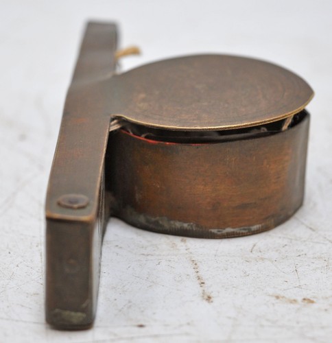 Antiguo juego de balanzas de latón joyero caja original antigua artesanía fina - Imagen 6 de 8