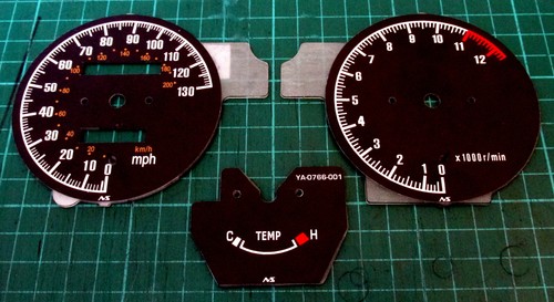 YAMAHA R1-Z R1Z 3XC 250 YPVS SPEEDO TACHO GAUGE CLOCKS & CONVERSION KIT - Picture 3 of 4