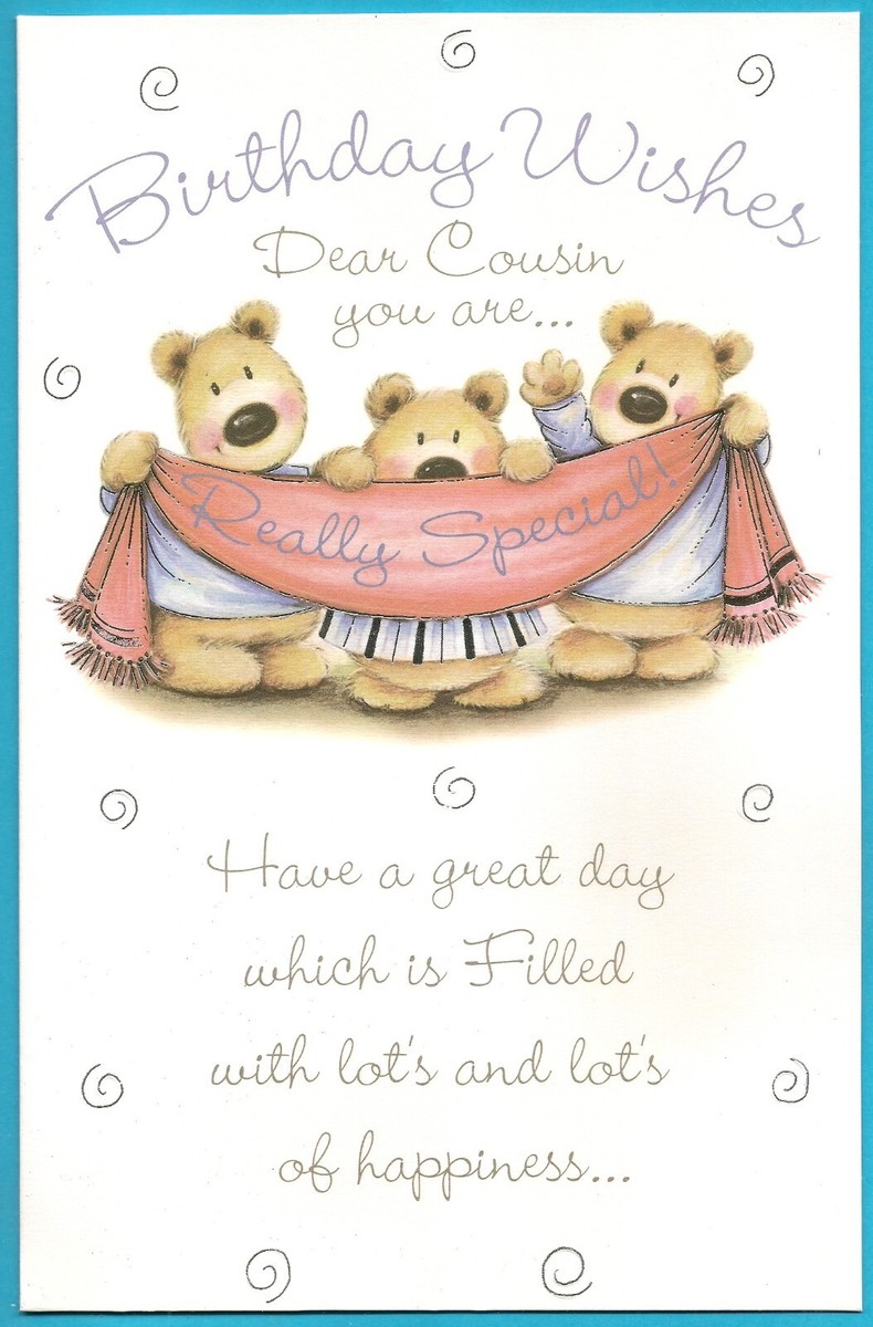 White Cotton Cards Geburtstagskarte Für Cousin – Handgefertigt, 16x16 Cm, Mit Strass, Inkl. Umschlag