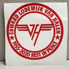 Eddie Van Halen In Memory Decals