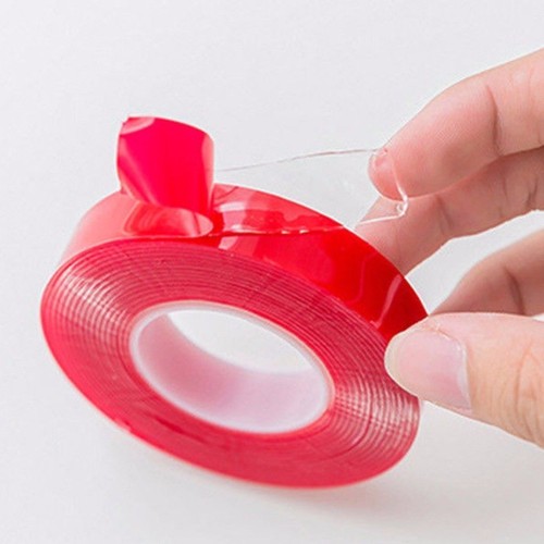 10M/50M Double Sided Strong Adhesive Clear Transparent Tape 2/4/5/8/10/15/20mm - Picture 2 of 5