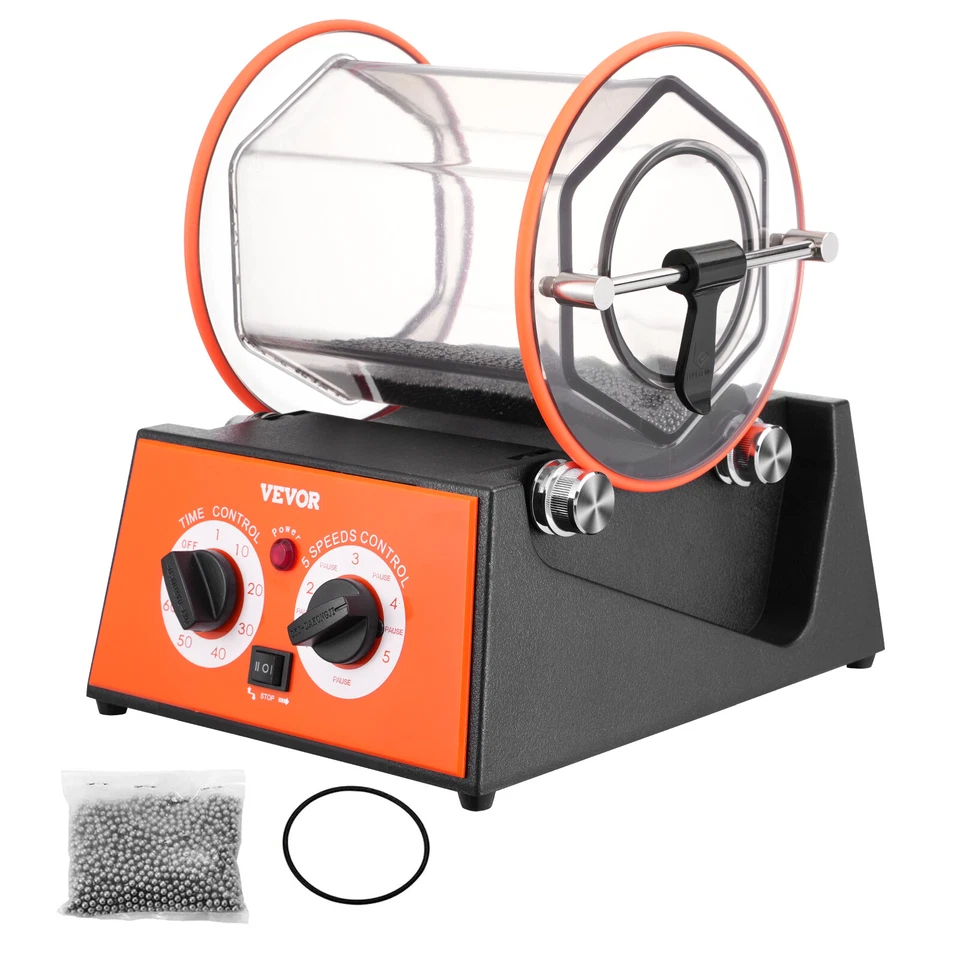 VEVOR 5kg Polisseur de Bijoux Machine de Polissage à Tambour Rotative Bijoutier