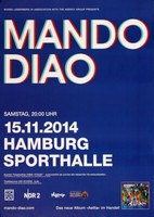 Mando Diao - Blue , Hamburg 2014 | Konzertplakat | Poster