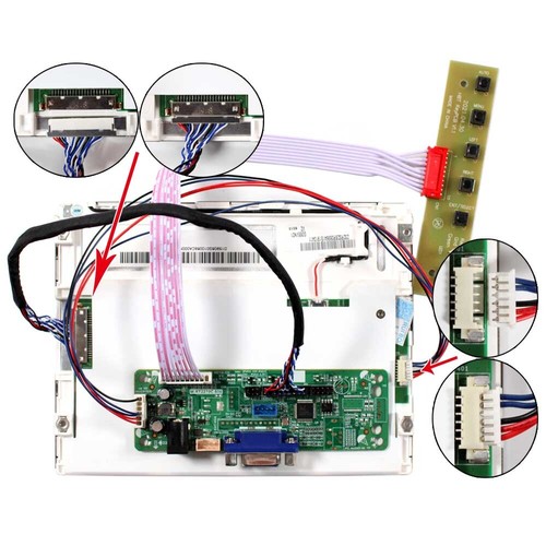 VGA LCD Controller Platine funktioniert für 6,5" G065VN01 V2 640x480 LCD Bildschirm - Bild 5 von 5
