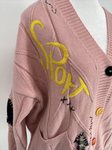 Women’s Embroidery Chunky Cardigan.  Size Large.  Color Pink. - Bild 3 von 8