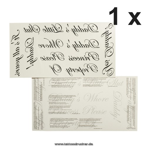 1 x Biglietto Papà - Principessa, Sì Papà, Proprietà di Papà - Tatuaggio Temporaneo (1) - Foto 5 di 5