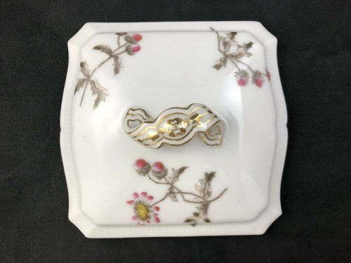 Ch. Field Haviland Schleiger 1311A rosa & weißes Gänseblümchen 6 5/8" Zuckerdeckel - Bild 3 von 12