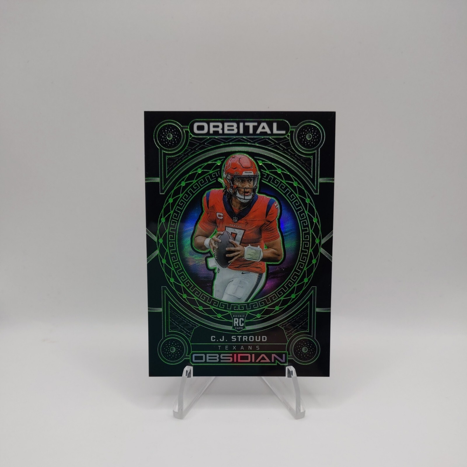 CJ Stroud 2023 Panini Obsidian Green Electric Etch Orbital Rookie 17/35