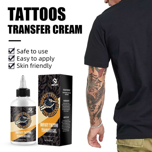 DQFART Professional 14 Color Tattoo Ink Set (15ML) Tattoo+Transfer Gel 120ML - Picture 14 of 15