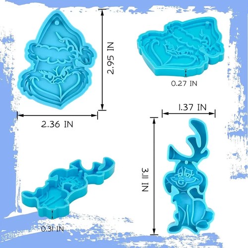 Weihnachtsschmuck Harzformen Silikon Gießformen DIY Bastelbedarf für... - Bild 2 von 2