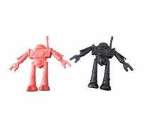 LOT OF 2 VINTAGE 1984 ARCO MICROBOTS ROGUN PLASTIC ROBOT 2" ACTION FIGURES