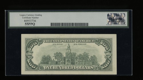 DBR 1990 $100 FRN New York Fr. 2173-B Legacy 55 PPQ Serial B96787691A - Picture 2 of 2